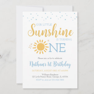 Invitación Nacimiento azul del sol