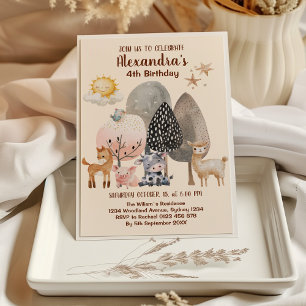 Invitación Nacimiento de animales de la granja Barnyard