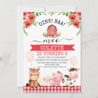 Nacimiento de animales de la granja Red Barn Oink