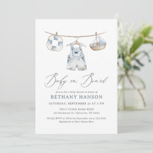 Invitación Nacimiento de bebé tema náutico