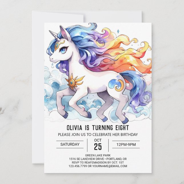 Invitación Nacimiento de Caballo para Niños Barnyard (Anverso)
