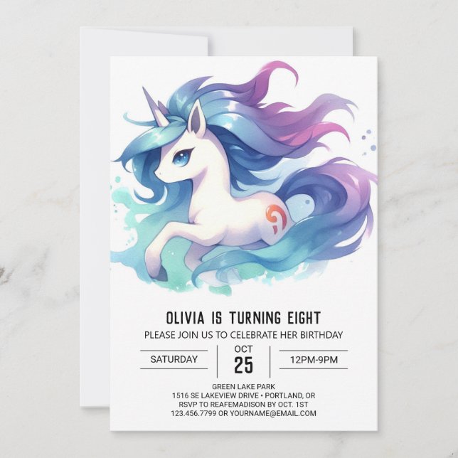 Invitación Nacimiento de Caballo para Niños Barnyard (Anverso)