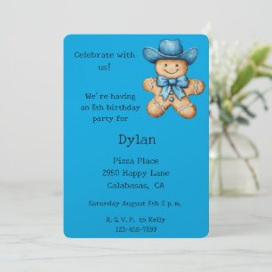 Invitación Nacimiento de Cowboy Azul