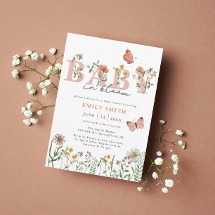 Invitación Nacimiento de flores silvestres acuáticas en el Ba