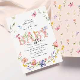 Invitación Nacimiento de flores silvestres acuáticas en el Ba