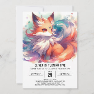 Invitación Nacimiento de Fox Children de juguete