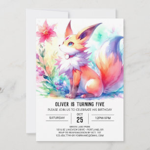 Invitación Nacimiento de Fox Children de juguete