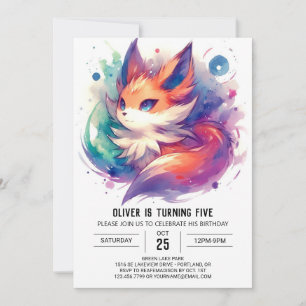 Invitación Nacimiento de Fox Children de juguete