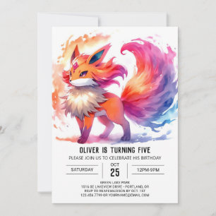 Invitación Nacimiento de Fox Children de moda
