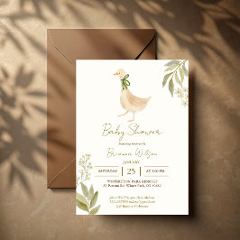 Invitación Nacimiento de ganso rima la ducha de bebé