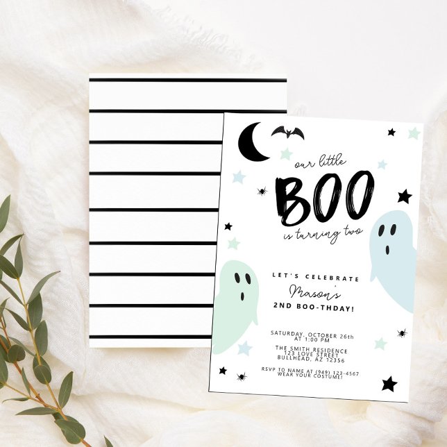 Invitación Nacimiento de Halloween del niño Pastel Little Boo (Subido por el creador)