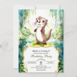 Invitación Nacimiento de la acuarela de los niños