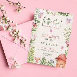 Invitación Nacimiento de la flauta de heces y tortuga de Chic