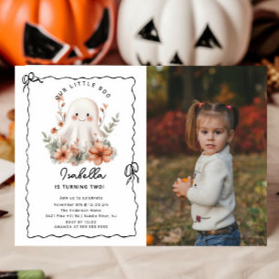 Invitación Nacimiento de la foto de Little Boo Ghost