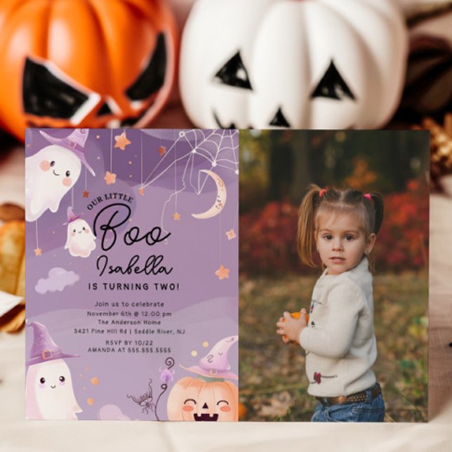 Invitación Nacimiento de la foto de Little Boo Ghost (Subido por el creador)