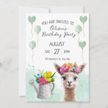 Nacimiento de la llama de la Alpaca Kid | Invitaci