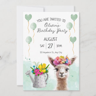 Invitación Nacimiento de la llama de la Alpaca Kid | Invitaci