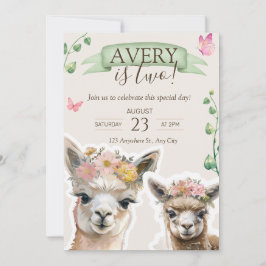 Invitación Nacimiento de la llama de la Alpaca Kid | Invitaci