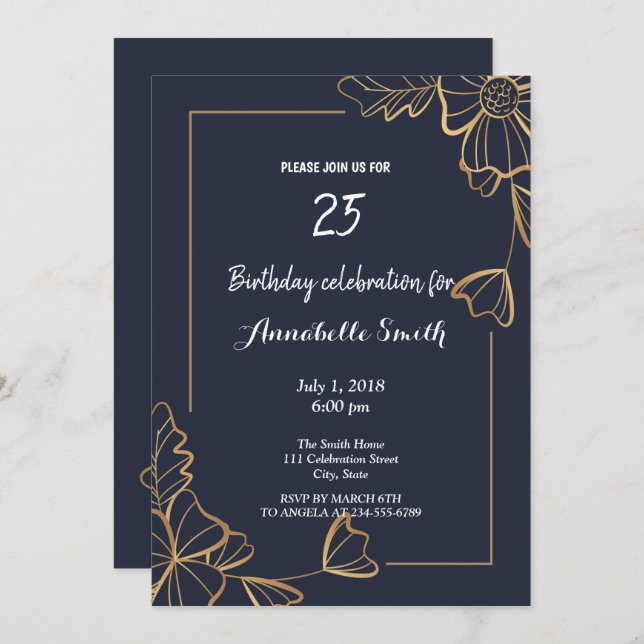 Invitación Nacimiento de la Marina y de la Ortografía (Anverso / Reverso)