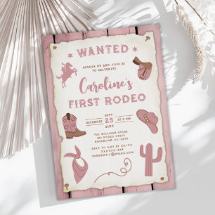 Invitación Nacimiento de la niña rosa
