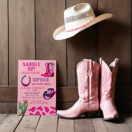 Invitación Nacimiento de la Primera Chica de Rodeo de Niña Oc