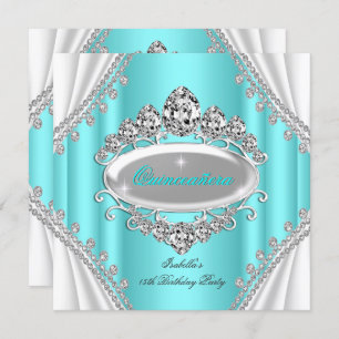 Invitación Nacimiento de la Princesa de Quinceañera Diamante 