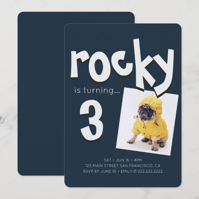 Invitación Nacimiento de la tipografía moderna de Guay (Anverso / Reverso)