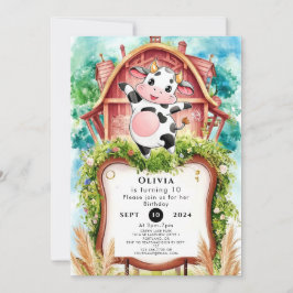 Invitación Nacimiento de la vaca acuática Pastel