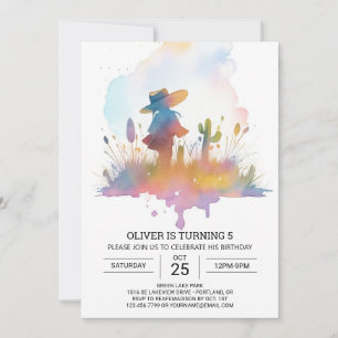 Invitación Nacimiento de la vida en el campo de Cowboy