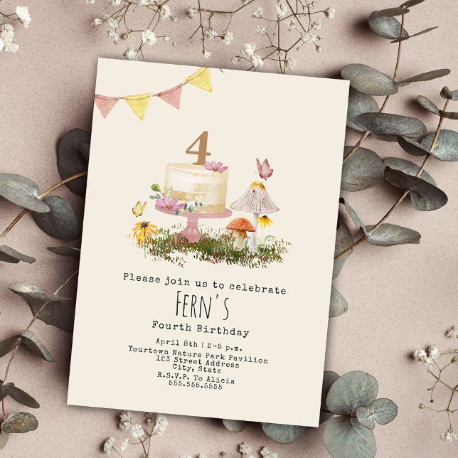 Invitación Nacimiento de las setas de los bosques naturales (Subido por el creador)