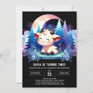 Invitación Nacimiento de las vacas de los niños granjeros