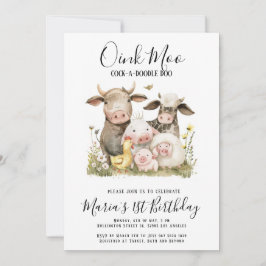 Invitación Nacimiento de los animales de la granja acuática