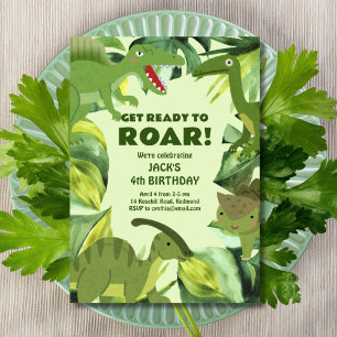 Invitación Nacimiento de los dinosaurios