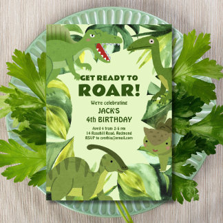 Invitación Nacimiento de los dinosaurios