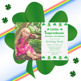 Invitación Nacimiento de los niños de Little Leprechaun