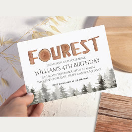 Invitación Nacimiento de los niños del bosque de Woodland