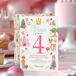 Invitación Nacimiento de los niños princesas de cuento de had
