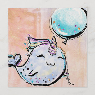 Invitación Nacimiento de Narwhal