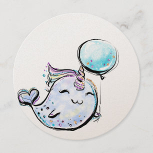 Invitación Nacimiento de Narwhal