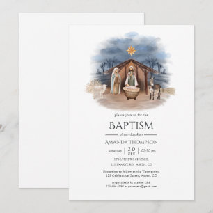 Invitación Nacimiento de Navidad religioso Jesucristo