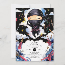 Invitación Nacimiento de Ninja, Personalizado mágico