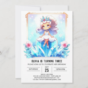 Invitación Nacimiento de Pastel Princess