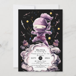 Invitación Nacimiento de Pastel Spy Ninja