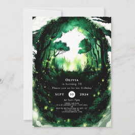 Invitación Nacimiento de Pastel Woodland