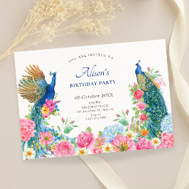 Invitación Nacimiento de pavo real