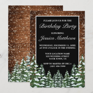 Invitación Nacimiento de Pino en el Campo de la Madera de Nie