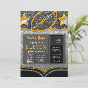 Invitación Nacimiento de Purpurina Deportivo del equipo de fú