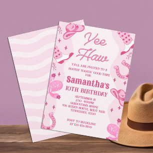 Invitación Nacimiento de Rodeo de Chica Rosa