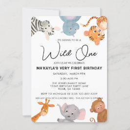 Invitación Nacimiento de un animal salvaje de la jungla de sa