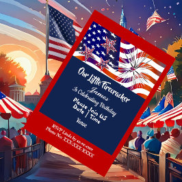 Invitación Nacimiento de un incendiario patriótico estadounid